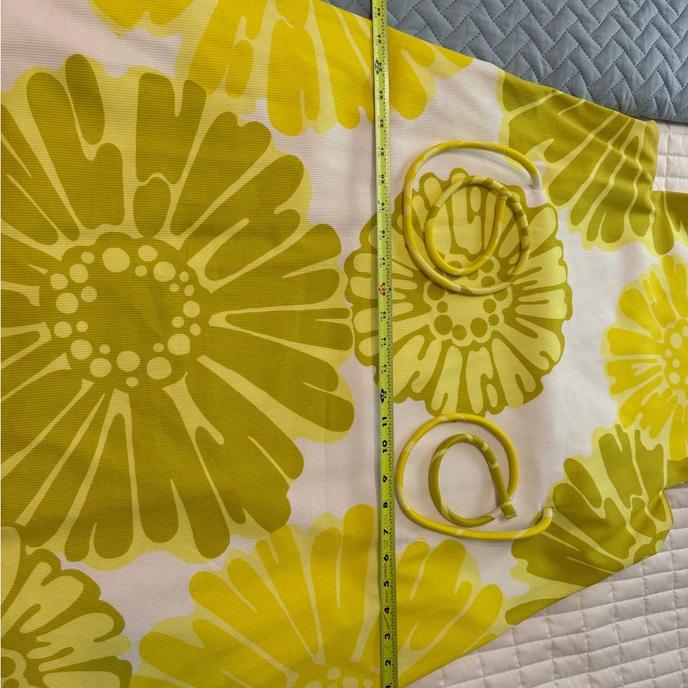 Trina Turk Vibrant Yellow Floral dress with side pockets. - Picture 6 of 7